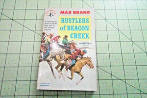 RUSTLERS OF BEACON CREEK BY MAX BRAND VINTAGE POCKET BKS PULP ERA WESTERN - Picture 1 of 3