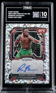 RANDY BROWN 2023 PANINI UFC #SA-RBR ROOKIE AUTO UNDER CARD PRIZM TAG 10 GEM MINT - Picture 1 of 2