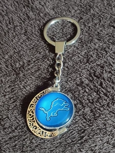 Detroit Lions Keychain Metal/Glass - Picture 1 of 3