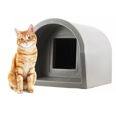 Mr Snugs KatDen Outdoor Cat Kennel/Shelter House - Dark Grey (Various Options)
