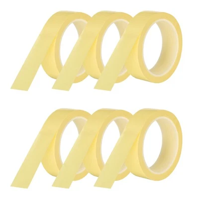 6 Rolls Whiteboard Tape Thin 30mm 54.7 Yard Thin Pinstripe Tape, Light Yellow Foto 1 de 4