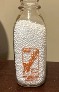 Vintage Quart Milk Bottle Broughton's Dairy - Picture 1 of 10