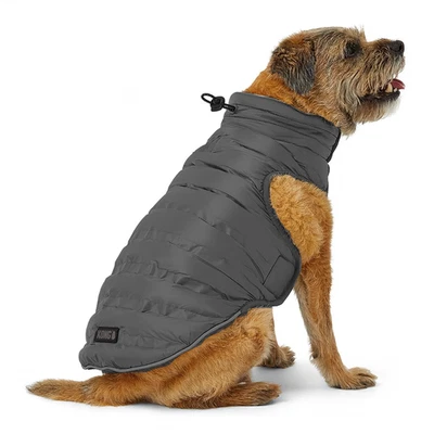 KONG Med Gray Quilted Dog Coat Vest Jacket Winter Puffer Fleece Lined—Never worn - Image 1 of 4