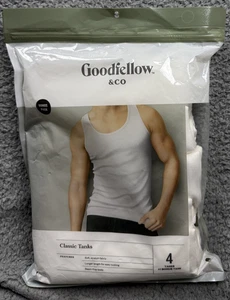 Paquete de 4 camisetas sin mangas Goodfellow & Co para hombre grandes camisetas interiores suaves elásticas clásicas - Imagen 1 de 6