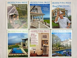 Lot of 6  Architectural Digest (AD) Magazine 2008-2009 Mixed Months Read - Picture 1 of 2