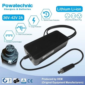 42V 2A T 4-pin Charger for 36V Kalkhoff Berleen Focus Whistler Tube Derby Cycle - Picture 1 of 2
