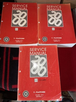 2000 CHEVROLET CORVETTE GM сервисная мастерская ремонт ручной набор объем 1-3 Y-платформа - Изображение 1 из 4