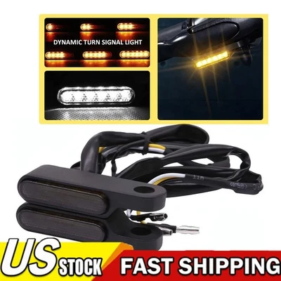 For Harley Sportster 1200 883 Handlebar LED Turn Signals Blinker Running Light - Imagem 1 de 4