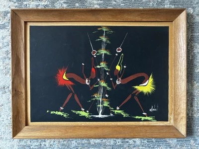 Pintura Original Arte Popular Africano Vintage (Ver Descripción) Foto 1 de 4