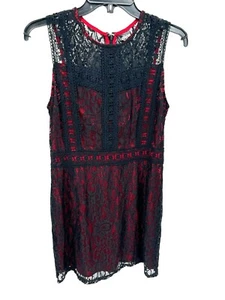 Disney Coco Girls Dress Large Black Lace Sleeveless Red Lined Fit and Flare NWT - Picture 1 of 7