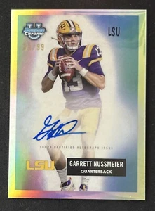 2024 Bowman University Chrome Garrett Nussmeier 1955 Auto /99 On Card LSU - Imagen 1 de 2