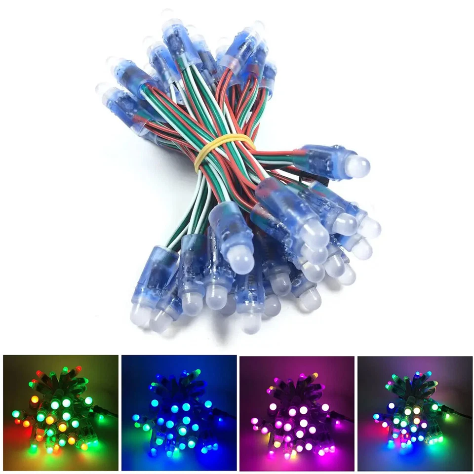WS2811 pixel module 50/500PCS string digital RGB full color waterproof IP68 12V - image 1 of 4
