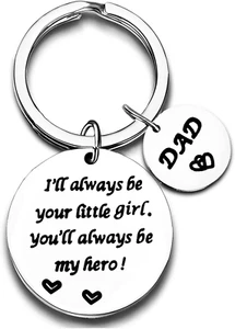 Dad Gifts from Son Daughter Dad Keychain Father Keyring Key Tags for Daddy Papa - Picture 1 of 5