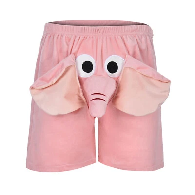 Men Shorts A Fun Elephant Boxer Novelty Shorts Humorous Underwear Prank Gifts - Image 1 of 4