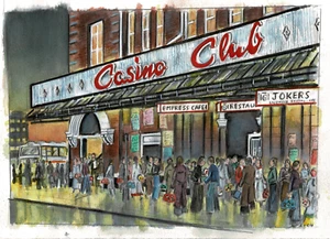 Northern Soul; "The Next in Line" an original water colour painting, 34 x 24 cm - Picture 1 of 7