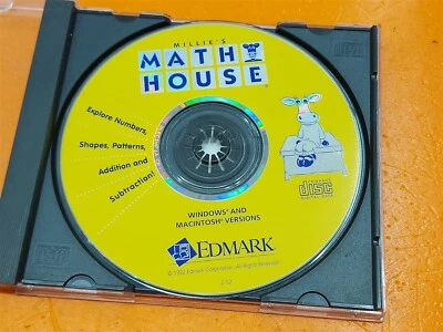 ⭐️⭐️⭐️⭐️⭐️ *RARE* Edmark PC CD-ROM Millie's Math House Ages 2-5 Win 95/Mac - Image 1 of 3