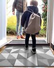  Indoor Doormat, Non Slip Absorbent Resist Dirt Entrance 24"x36" Grey/White