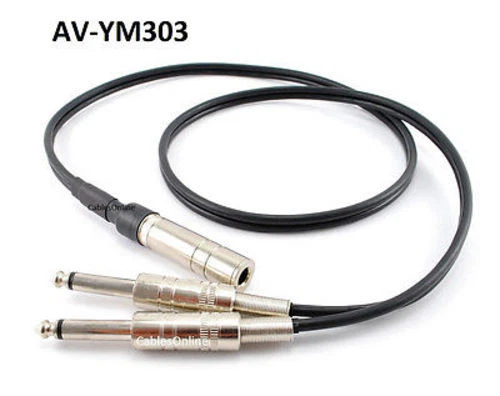 CablesOnline 3ft 1/4" Mono Female to Dual 1/4" Mono Male Guitar Cable Splitter