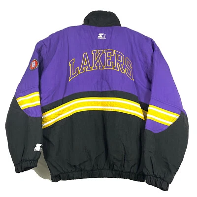 De Colección Starter Los Angeles Lakers 1/2 Cremallera Pullover Exterior Invierno Abrigo Chaqueta Grande Foto 1 de 3