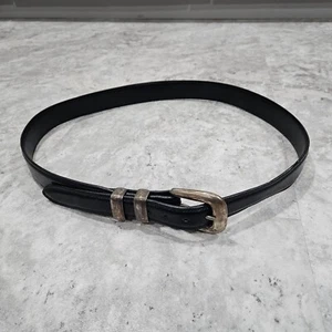 Vogt Sterling .925 Handmade In Old Mexico Black Topgrain Leather Belt Size 40 - Picture 1 of 18