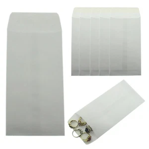 White Wove Envelope 6.5" x 3.5" #7 Coin Small Parts 24lb Gummed Flap Pack of 500 - Picture 1 of 6