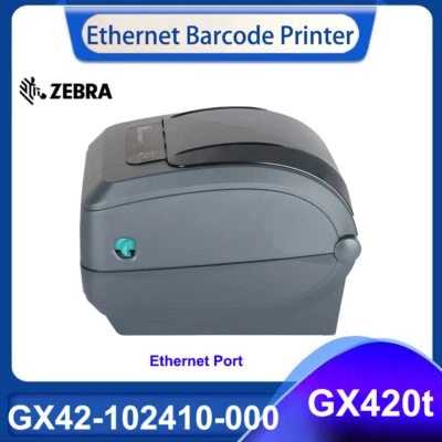 Zebra GX420t Thermal Transfer Desktop Label Network Printer GX42-102410-000 - Bild 1 von 4