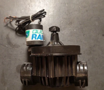 Quick Rain 1" Inline valve with electric solenoid FPT with flow control Vintage - Image 1 of 4