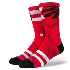 Stance Toronto Raptors Dyed Crew Socks Casual Large Men 9-13 Red - Picture 1 of 3