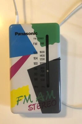 Panasonic Vintage 80's FM AM Handheld Stereo with Ear Phones USED - Image 1 of 4