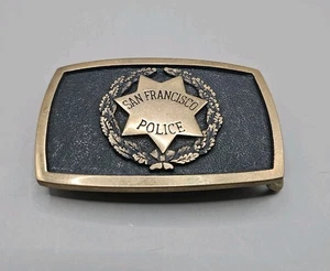 Hebilla de cinturón de latón vintage de la policía de San Francisco - Imagen 1 de 4