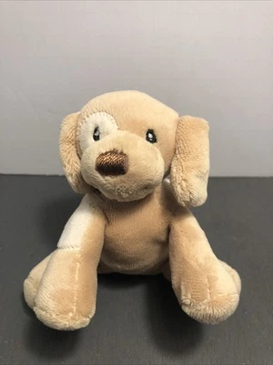 Baby Gund Mini Spunky Puppy Dog Plush Rattle Tan White 058493 - Image 1 of 4