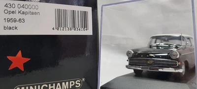 MINICHAMPS 1/43  OPEL KAPITÄN  1959 NERA - Immagine 1 di 4