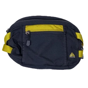 Vintage Nike ACG Waist Pack Large Fanny Bag Crossbody Wallet Strap Black Yellow - Picture 1 of 6