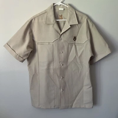 Vintage Iolani Executive Camp Shirt Pleated Front Short Sleeve Casual Top XL - Image 1 of 4
