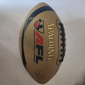 Spalding AFL Arena Football League Autographed Full Size Beige Blue - Picture 1 of 12