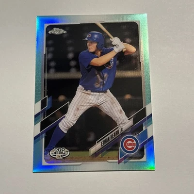 Ethan Hearn 2021 Topps Pro Debut Chrome Aqua Refractor Parallel /75 Cubs   - Image 1 of 2