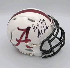 NICK SABAN ALABAMA CRIMSON TIDE HEAD COACH SIGNED CUSTOM MINI HELMET UG COA - Picture 1 of 5