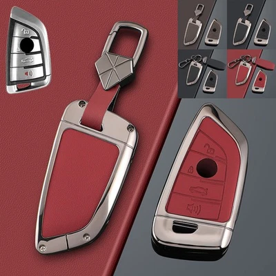 Funda protectora de cuero para llavero de coche de aleación de zinc para BMW X5 X6 2 3 4 5 6 7 X2 X3 X4 Foto 1 de 4