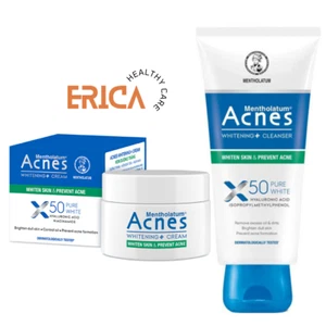 2x Combo Acnes Whitening+ Cream & Cleanser Brightening Anti Acne - Kem Trang Da - Picture 1 of 12