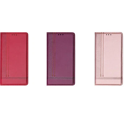 For Samsung A8 A6 J4 J6 Strong Magnetic PU Leather Wallet Case Phone Case Cover - Image 1 of 4