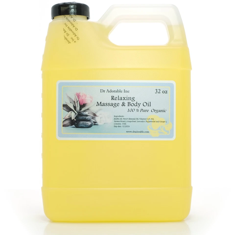 Aromatherapy Body and Massage Oil Rest & Relaxation Jojoba Almond essential oils - Image 1 of 4