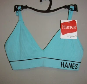 Womens Hanes Super Soft Ribbed Triangle Bra (Size XS) BRAND NEW W TAGS - Picture 1 of 3