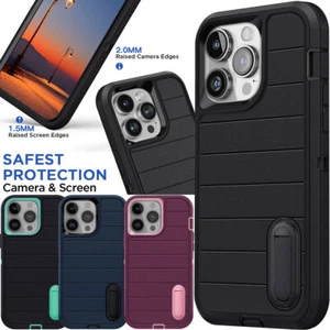 For Apple iPhone 13 Pro Max/13 Pro/13 Shockproof Case Stand Holder Rubber Cover - Picture 1 of 36