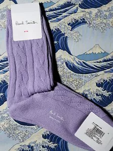 Paul Smith Women Italian Cotton Silk CableKnit Socks Luxor Lilac K348 1-Size £41 - Picture 1 of 6