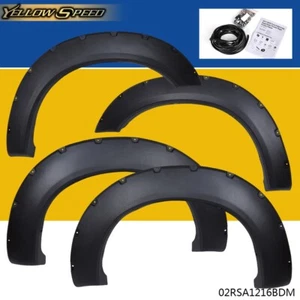 Fit For 2011-2016 Ford F250 F350 SuperDuty Pocket Rivet Fender Flares Textured - Picture 1 of 12