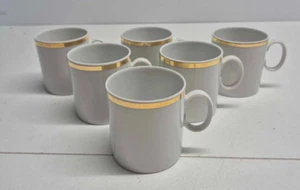 Thomas Germany Medaillon Goldband Kaffeetassen, 6er Set (A9), Vintage (f) - Bild 1 von 9