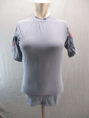 Camiseta deportiva Volcom talla M para mujer gris manga corta cuello 5BL-172 Foto 1 de 4