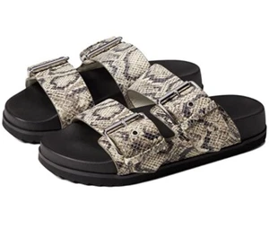 Allsaints Sain Slide Sandal Snakeskin Size US 7 UK 4 EU 37 Excellent Condition - Picture 1 of 10