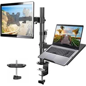 HUANUO Monitor Arm with Laptop Tray, 13–32" Screen & 17" Notebook - Afbeelding 1 van 7