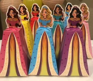JAYD Products Princess Party Favor Boxes, (12 pack) Birthday Treat box, Doll Box - Picture 1 of 12